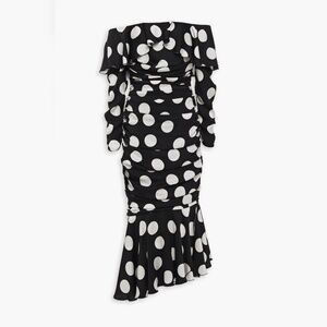 Authentic Dolce & Gabbana Runway 2019 Black and White Polka Dot Dress